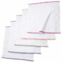 120匁スレン染めカラーヘム付き業務用白おしぼり