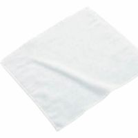 20cm高密度シャーリング白タオルハンカチ（四方ヘム）