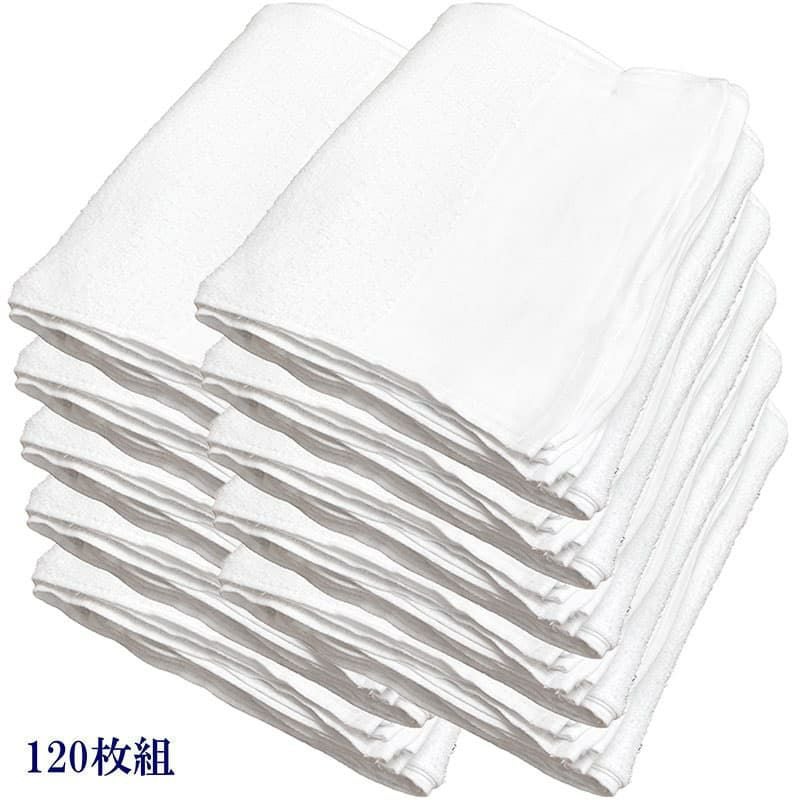 140匁ベトナム製シリンダー白タオル【平地付き】：120枚組