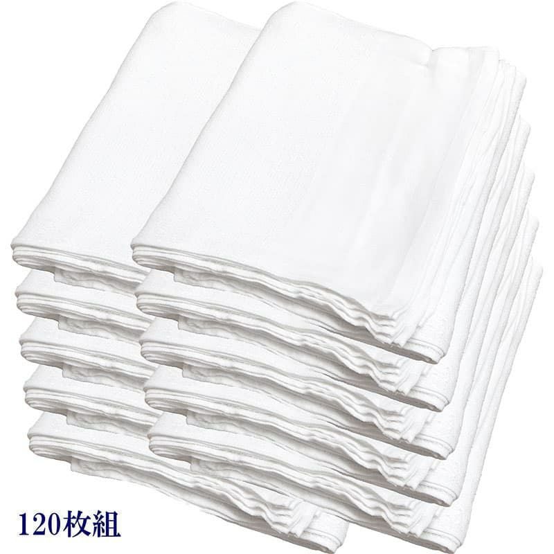 160匁ベトナム製シリンダー白タオル【平地付き】：120枚組