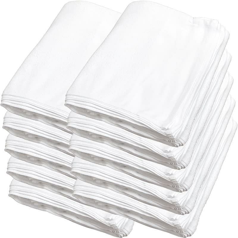 200匁ベトナム製シリンダー白タオル【平地付き】：120枚組