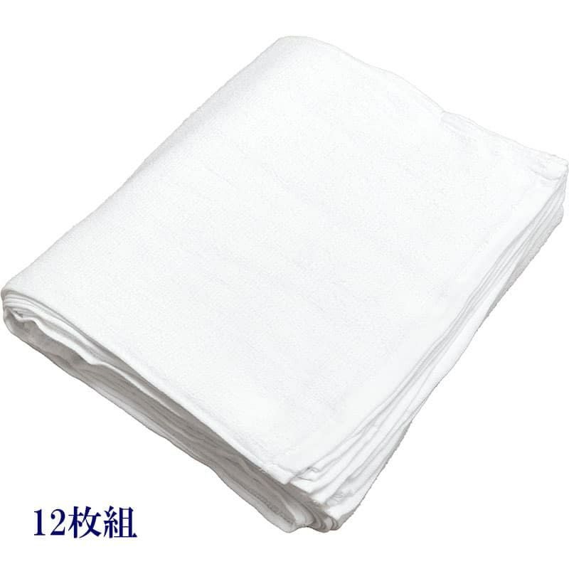 200匁ベトナム製シリンダー白タオル【総パイル】：12枚組