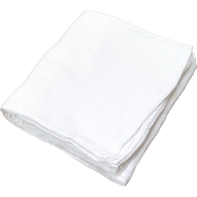 100匁ベトナム製シリンダー白タオル【平地付き】：12枚組