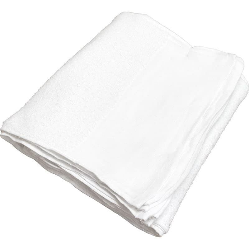 140匁ベトナム製シリンダー白タオル【平地付き】：12枚組