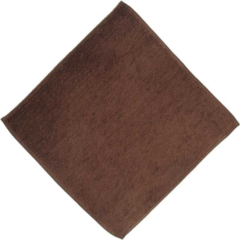 92匁レピア織業務用スレン染めおしぼりタオル（ダークブラウン