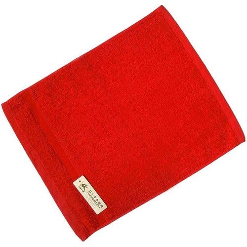 国産コーマ糸カラーハンドタオル色：カーディナルレッド