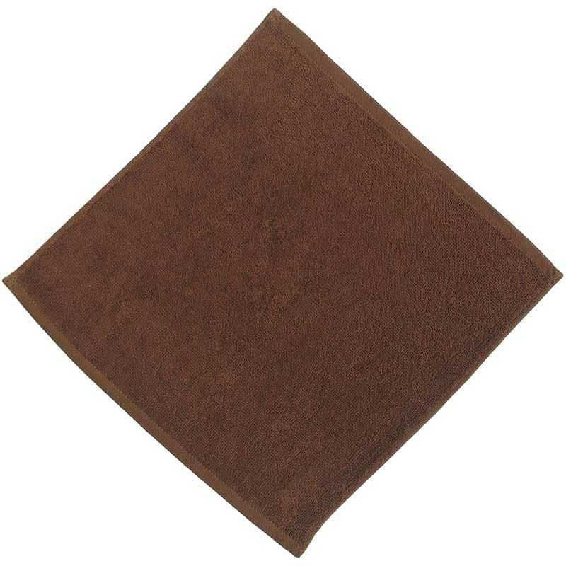 150匁 32番手双糸 スレン染め業務用おしぼりタオル（ダークブラウン）