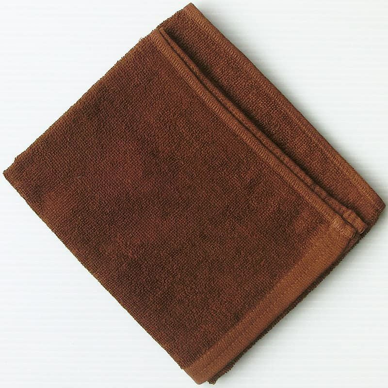 スレン染め業務用カラーフェイスタオル280匁（濃色：ダークブラウン