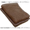 新疆綿コーマ糸フェイスタオル（ダークブラウン）のボリューム比較
