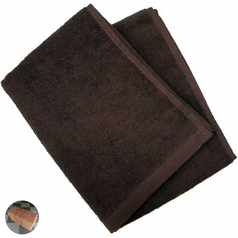 260匁 32番手双糸 スレン染め業務用フェイスタオル（チョコレート）