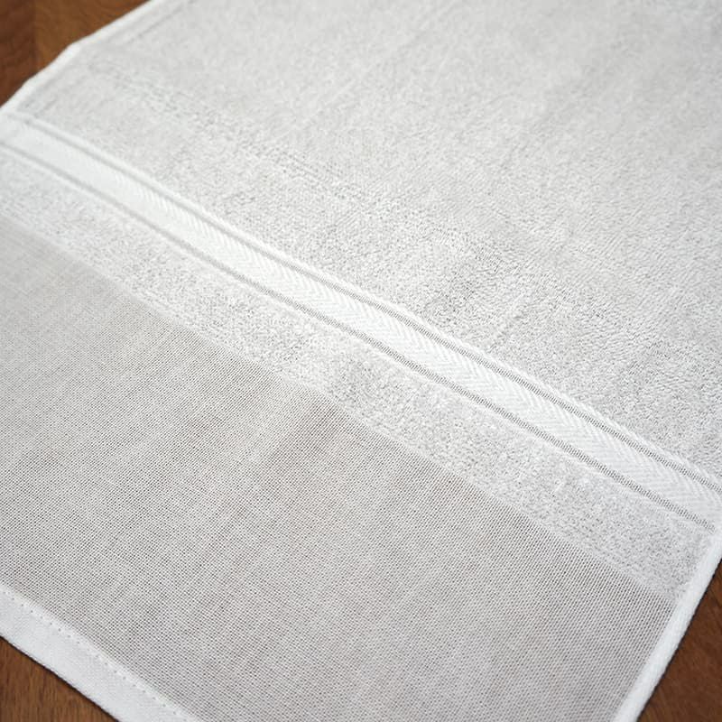 180匁国産泉州ソフト白タオル【平地付き】生地拡大