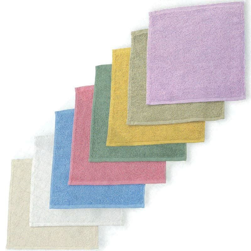 25cmオーガニックコットンタオルハンカチ（カラー）：60枚組|業務用