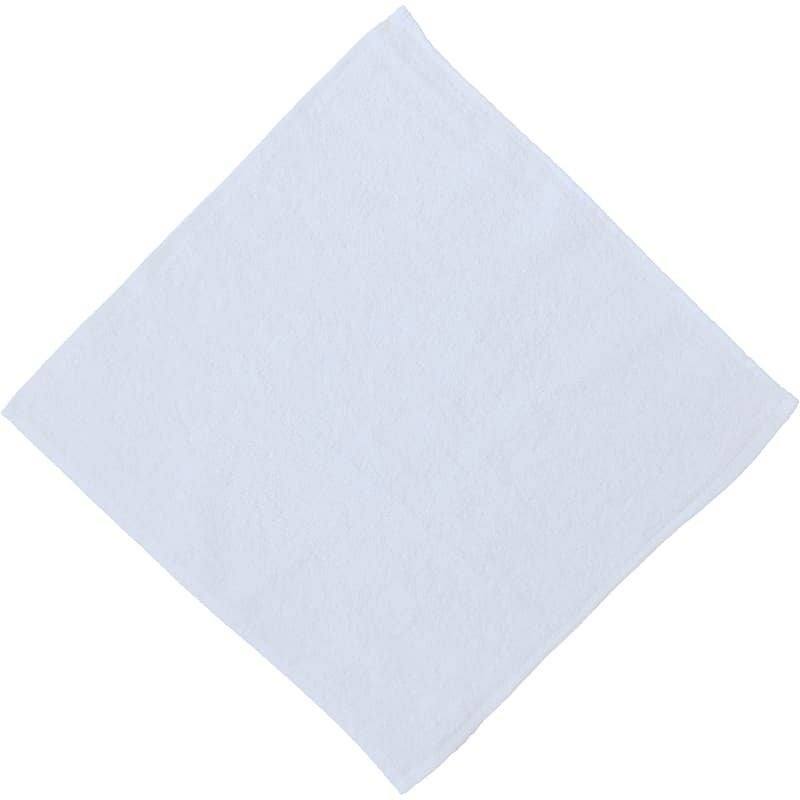 25cm抗菌防臭加工シャーリングタオルハンカチ（白）