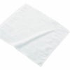 25cm高密度シャーリング白タオルハンカチ四方ヘム