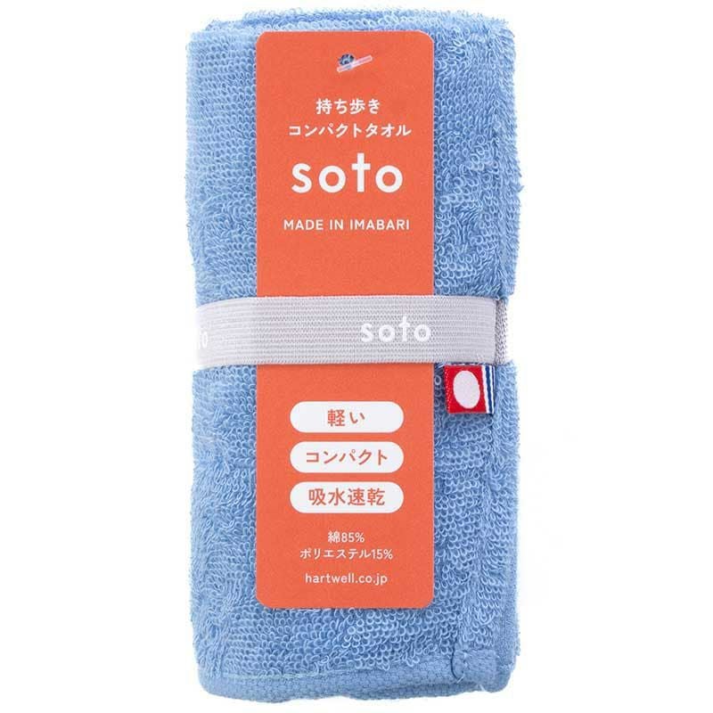 ソトフェイスタオル色：ブルー