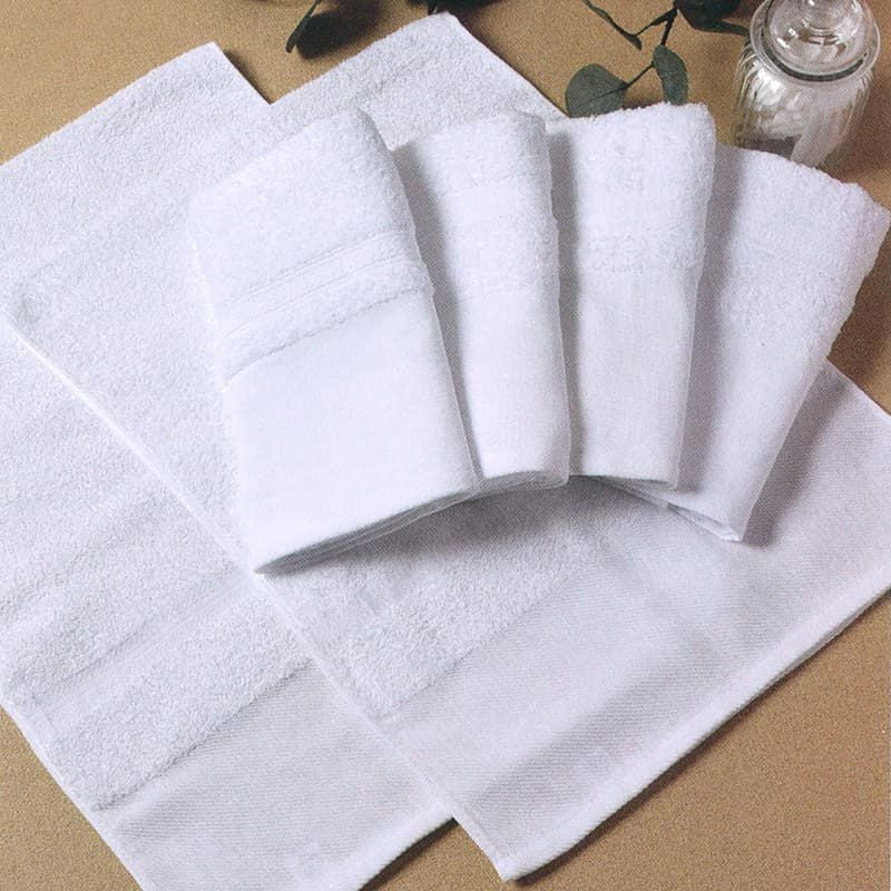 国産泉州ソフト白タオル【平地付き】